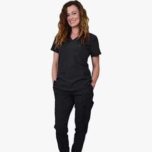Black Scrubs Set